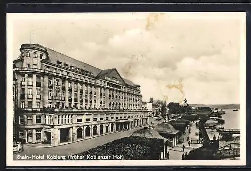 AK Koblenz, Rhein-Hotel ehem. Koblenzer Hof