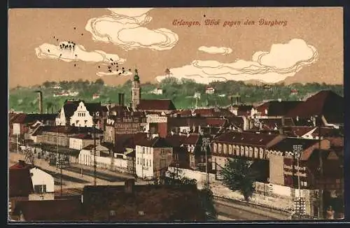 AK Erlangen, Blick gegen den Burgberg