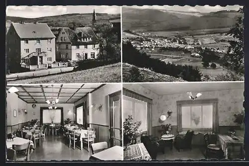 AK Wüstensachsen /Rhön., Gasthaus Hohe Rhön, Bes. Franz Jos. Reith, Ortsansicht und Aussenansicht