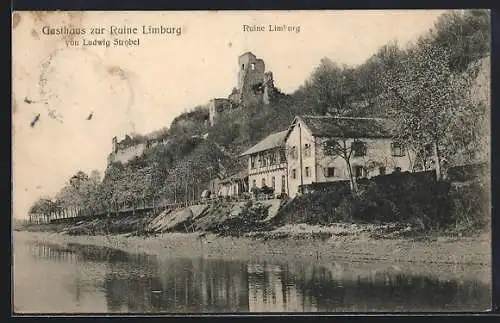 AK Limburg / Rhein, Gasthaus zur Ruine Limburg von Ludwig Strobel