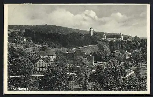 AK Aschhausen / Jagst, Ortsansicht mit Umland