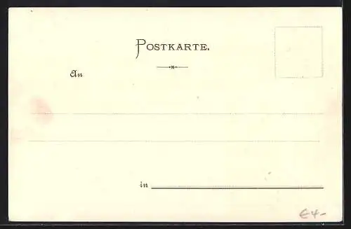 Künstler-AK Zavelstein, Gesamtansicht mit Ruine