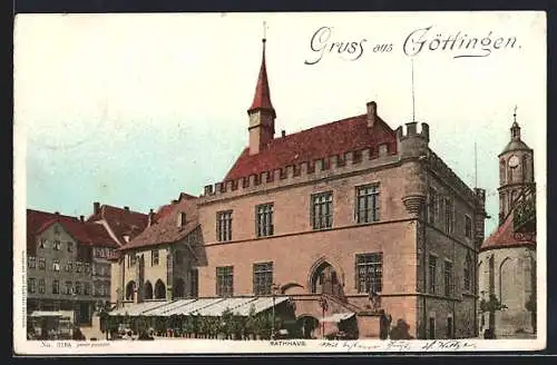 AK Göttingen, Ansicht vom Rathaus