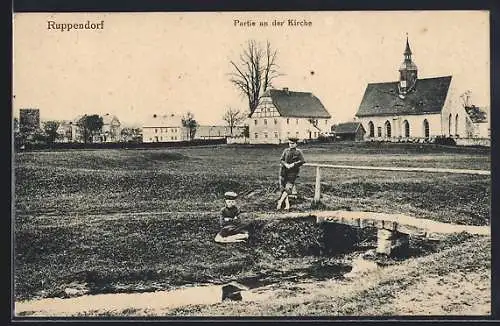 AK Ruppendorf, Partie an der Kirche