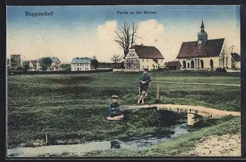 AK Ruppendorf, Partie an der Kirche