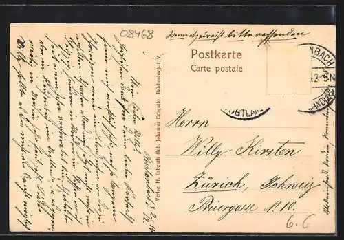 AK Reichenbach i. V., Blick über den Markt