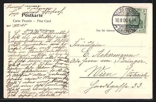 AK Oldenburg / O., Augusteum, Rathaus, Lambertikirche