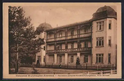 AK Arendsee / Ostseebad, Hermann Johanna-Kindererholungsheim, Villa Bonnes