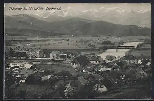 AK St. Margarethen bei Knittelfeld, Gobernitz, Teilansicht mit Brücke