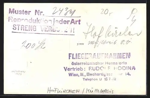 AK Hofkirchen /Mühlkreis, Teilansicht mit Kirche