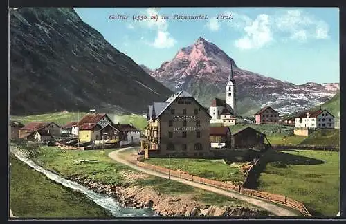 AK Galtür, Teilansicht mit Alpenhaus Fluchthurn