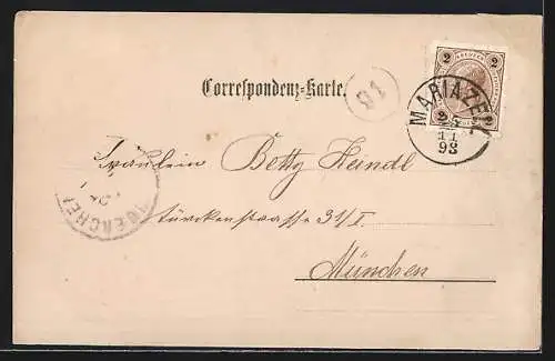 AK Maria-Zell, Teilansicht mit Kirche im Winter