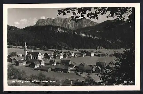 AK Bezau /Breg. Wald, Teilansicht gegen Canisfluh