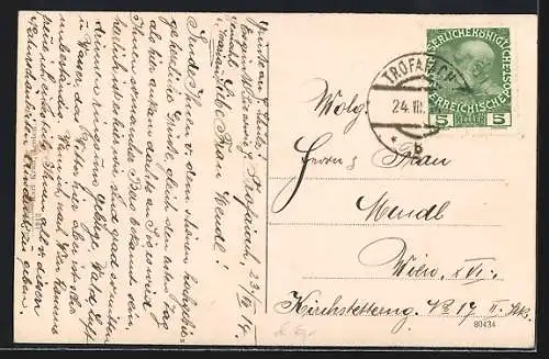 AK Trofaiach, Teilansicht mit Polster, Griesmauer und Reichenstein