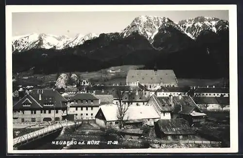 AK Neuberg a. d. Mürz, Teilansicht mit Bergen