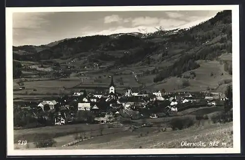 AK Oberwölz, Teilansicht mit Kirche