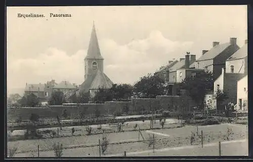 AK Erquelinnes, Ortspartie mit Kirche