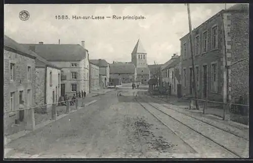 AK Han-sur-Lesse, Rue principale, Strassenpartie