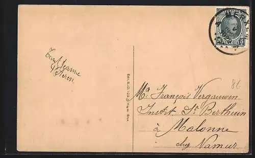 AK Antoing, Rue des Ponts, Strassenpartie