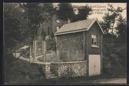 AK Séloignes-lez-Chimay, Pavillon du Dr. Henseval près de l`Etang de l`Oise