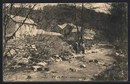 AK Val de Poix, Sainte-Adeline, Männer am Fluss