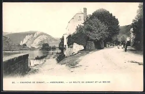 AK Anseremme /Dinant, La Route de Dinant et la Meuse