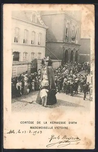 AK Ath, Cortège de la Kermesse, Mademoiselle Victoire