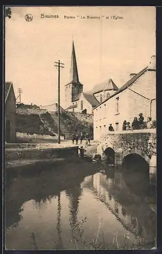 AK Biesmes, Rivière La Vuesnes et l`eglise