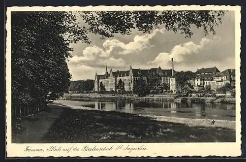 AK Grimma, Blick auf die Fürstenschule St. Augustin