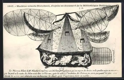 AK Machine volante Blanchard, Entwurf eines Fluggerätes