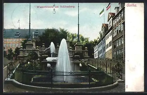 AK Gotha, Wasserkünste am Schlossberg