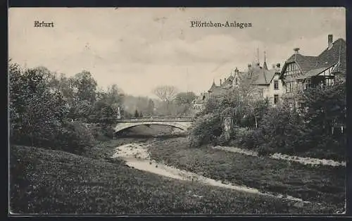 AK Erfurt, Blick über die Pförtchen-Anlagen