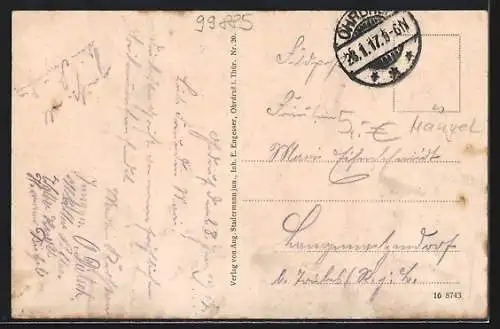 AK Ohrdruf, Truppenlager, Marsch in der Kaiserstrasse