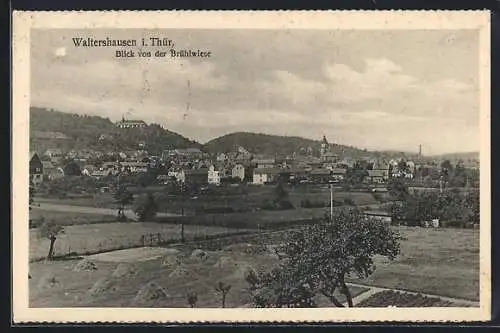 AK Waltershausen / Thüringen, Blick von der Brühlwiese