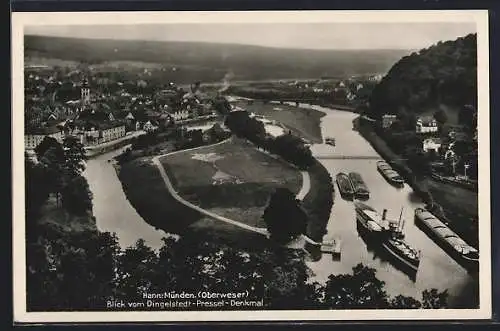 AK Hann Münden, Blick vom Dingelstedt-Pressel-Denkmal