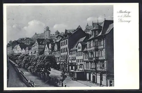 AK Marburg a. Lahn, Blick in die Strasse Steinweg