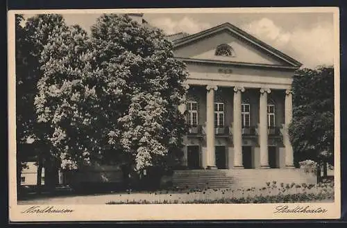 AK Nordhausen, Stadttheater, Aussenansicht