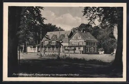 AK Wuppertal-Elberfeld, Blick auf Park-Restaurant Freudenberg im Sommer