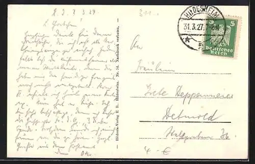 AK Hildesheim, Motiv am Marktplatz mit Brunnen