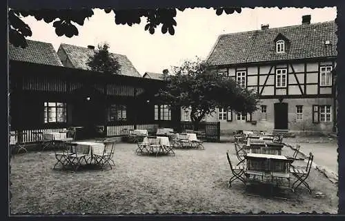 AK Stecklenberg (Harz), Gartenlokal Autopark Hotel