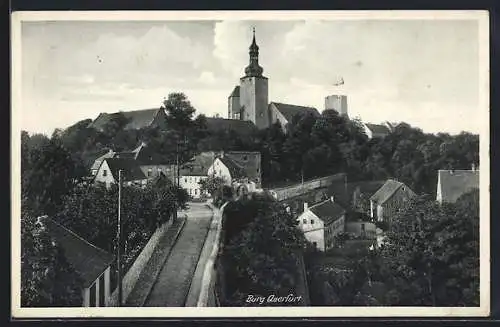 AK Querfurt, Ortsansicht, Blick über die Dächer