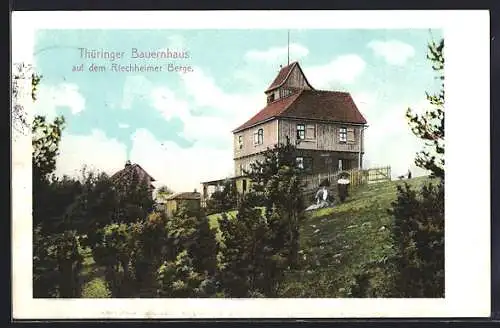 AK Erfurt, Thüringer Bauernhaus auf dem Riechheimer Berge