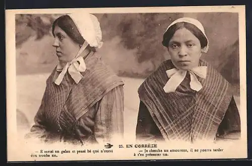 AK Aquitanien / Aquitaine, En Corrèze, Frau im Kleid mit Haube