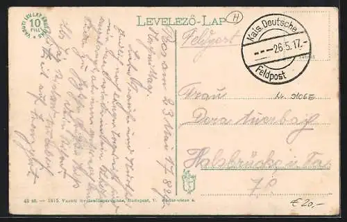 AK Pecs, Kiraly utca, Strassenbahn