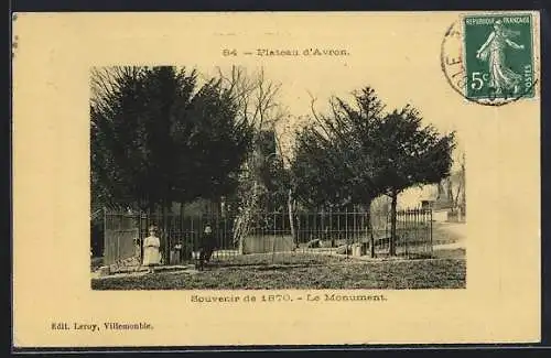 AK Avron, Souvenir de 1870, Le Monument