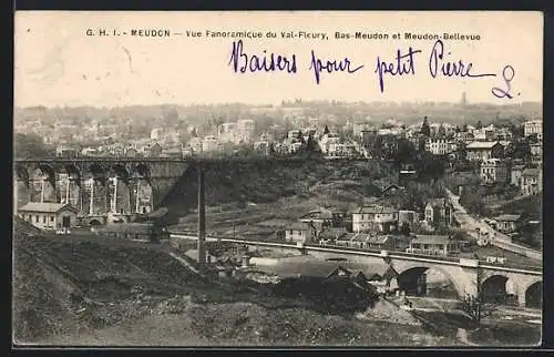 AK Meudon, Vue panoramique du Val-Fleury, Bas-Meudon et Meudon-Bellevue