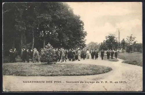 AK Pins, Souvenir du voyage du V. E. M. en 1912, Sanatorium des Pins