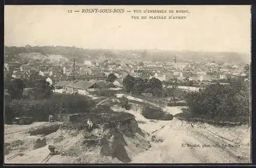 AK Rosny-sous-Bois, Vue d`ensemble de Rosny depuis le plateau d`Avron