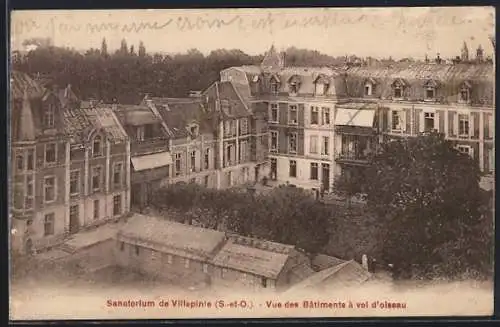 AK Villepinte, Vue des bâtiments du sanatorium à vol d`oiseau