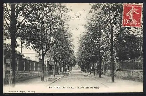 AK Villemomble, Allée du Portal